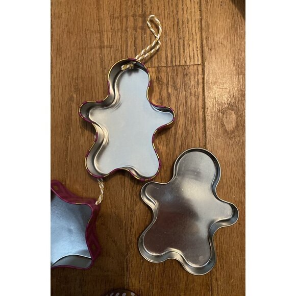 Empty Christmas Small Tea Tin Ornaments To Fill And Hang On Tree Lot 4 - Picture 2 of 12